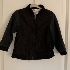 Black Charcoal Grey Bomber Jacket 18m